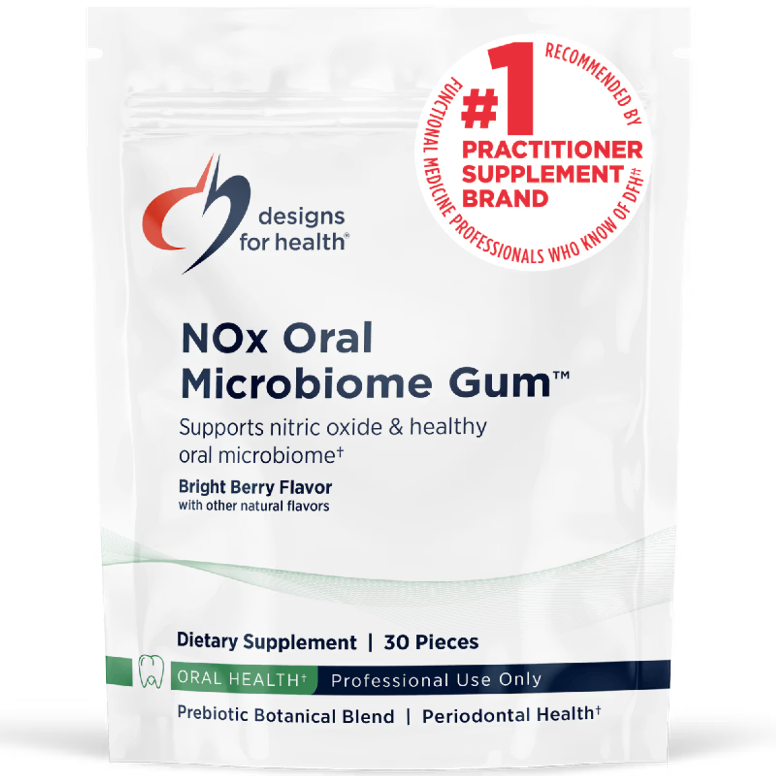 디자인포헬스 낙스 오랄 마이크로바이옴 껌  Designs for Health NOx Oral Microbiome Gum™